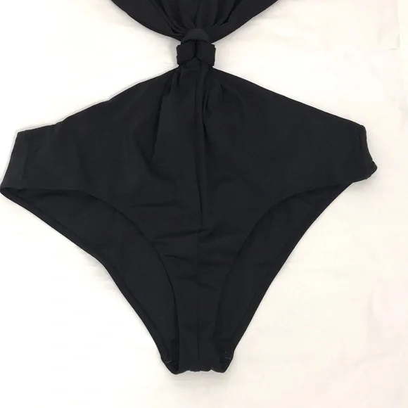 NWOT DION LEE Loop Knot Swimsuit In Black - Picture 5 of 11